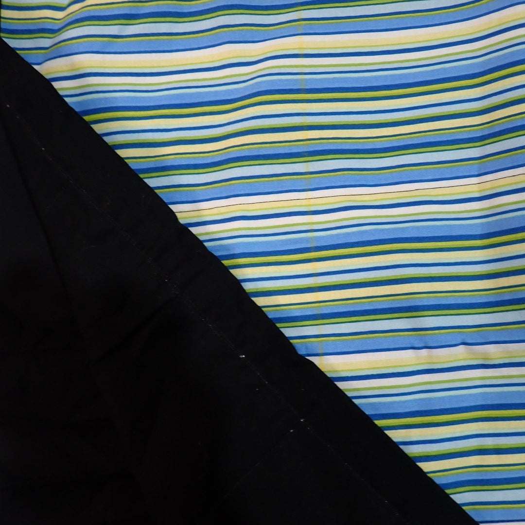 Blanket Skin -Small Lap - black and blue yellow stripes - Nana's Weighted Blankets