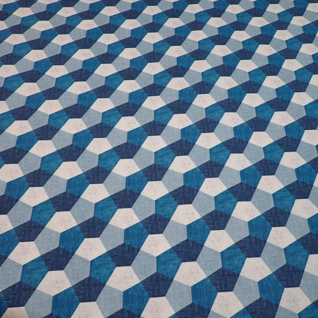 Blue Polygons - Nana's Weighted Blankets
