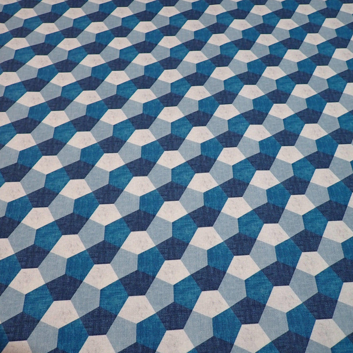 Blue Polygons - Nana's Weighted Blankets