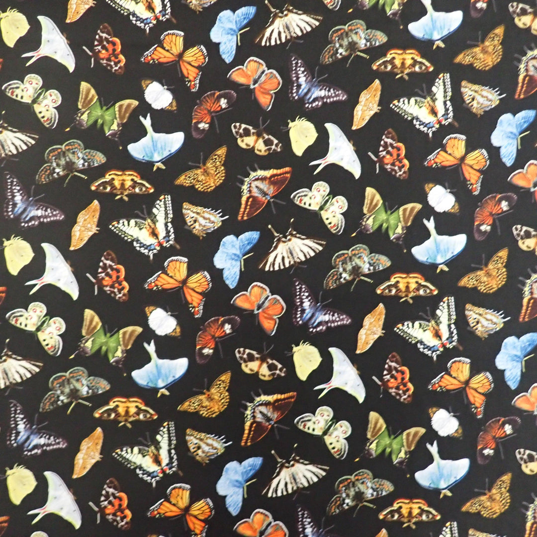 Butterfly Moths on Black - Nana's Weighted Blankets