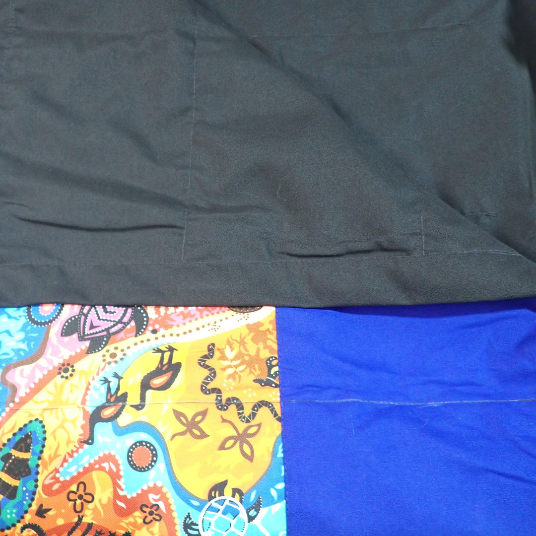 Premade Blanket Skin - Single Bed -blue black rainbow native - Nana's Weighted Blankets
