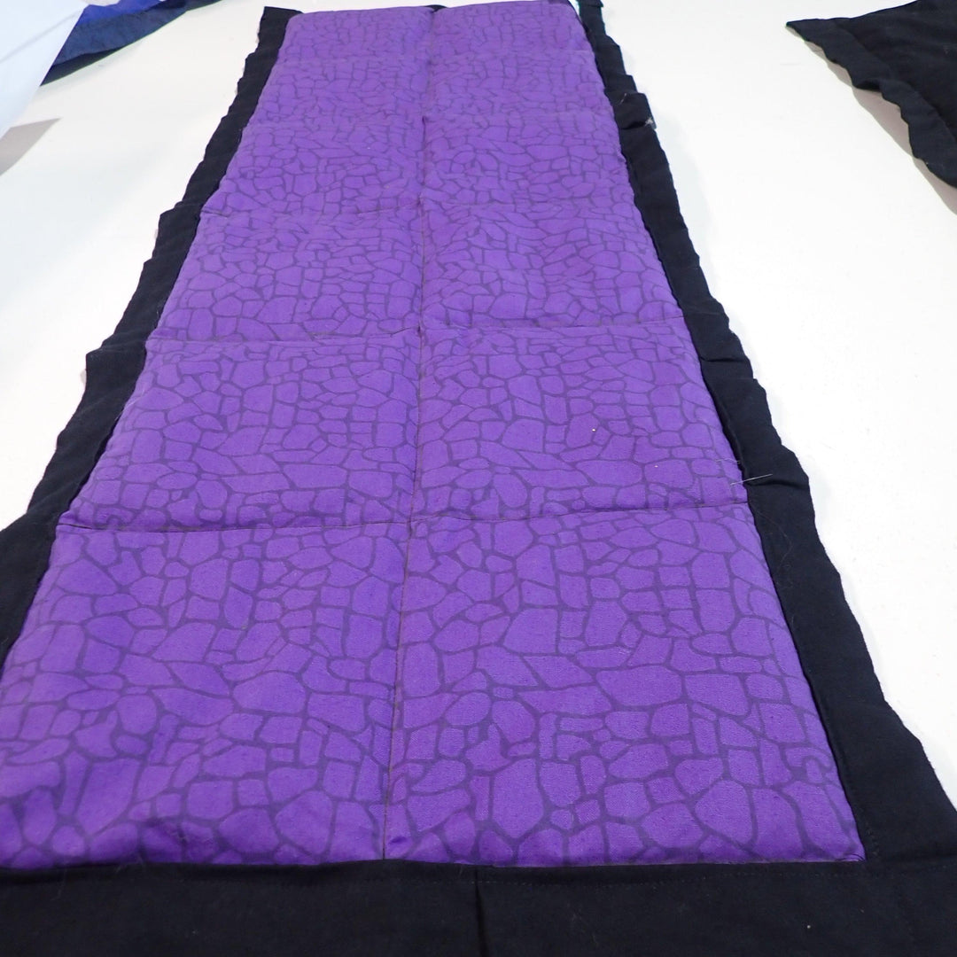 Weighted Child Cape 2 x6 squares - Purple and Black - Nana's Weighted Blankets