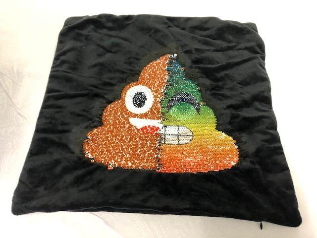 Poo / Rainbow Poo Sequin Cushion - Nana's Weighted Blankets